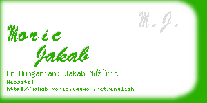 moric jakab business card